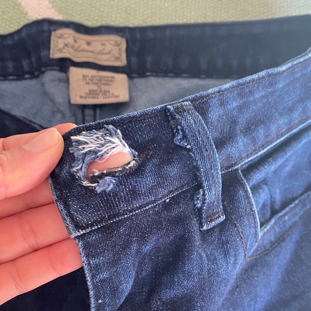 Women's Dark Blue Jeans bootcut, small flare - Picture 4 of 6
